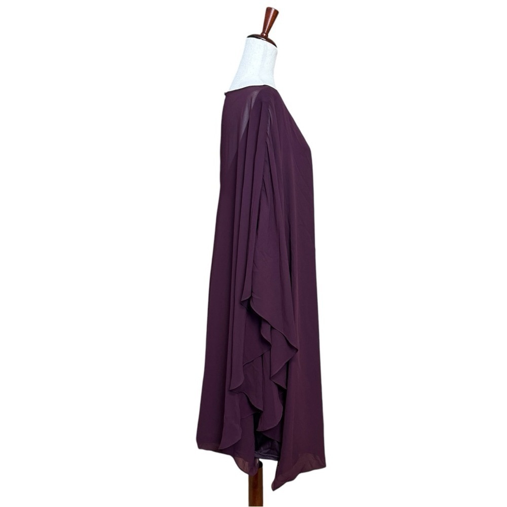 Sharagano Plus Size Gemmiferous Chiffon Dress. Raisin Size 22W #1438 NWT - Picture 3 of 10